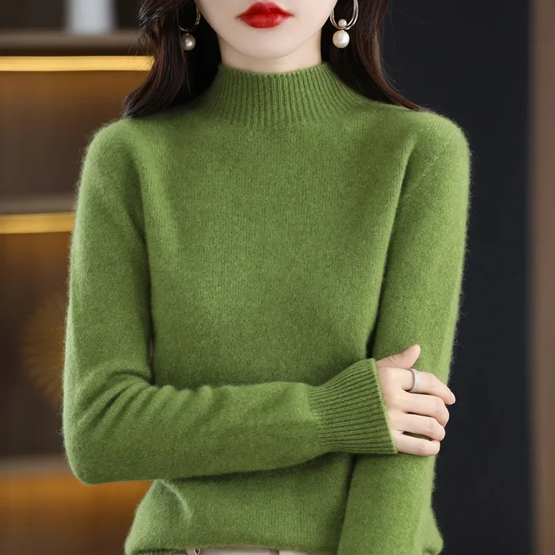 秋冬の女性のセーター韓国のファッション暖かい底シャツハーフハ - Thermal Long John のレビューと価格