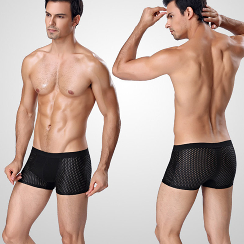 メンズメッシュボクサーショーツ,下着,セクシー,竹,アイスシ - Multi Pack Underwear のレビューと価格