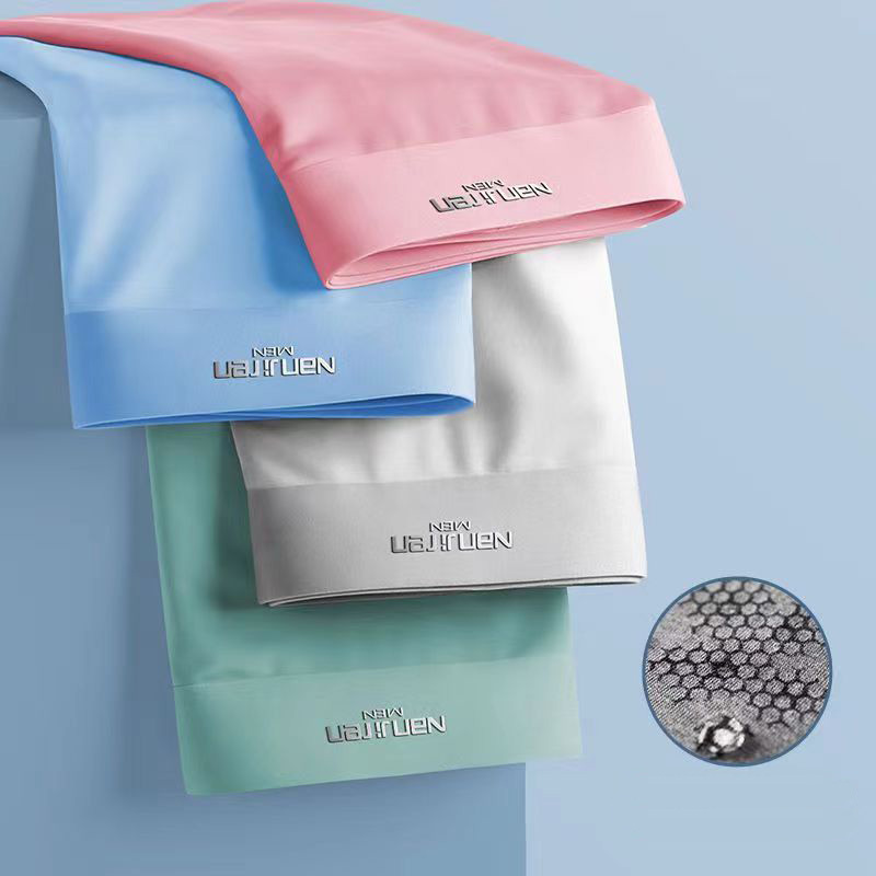 4 個男性の下着アイスシルクメッシュボクサーパンツセクシーな - Multi Pack Underwear のレビューと価格