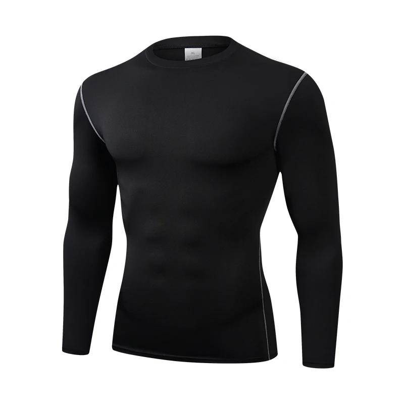 メンズ長袖スポーツTシャツ、タイトフィット、吸汗性、通気性、 - T Shirt Tight Fit のレビューと価格